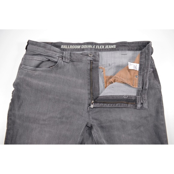 Duluth Trading Co Mens Ballroom Double Flex Jeans Gray Straight Leg Mens 40x31 - Picture 6 of 14